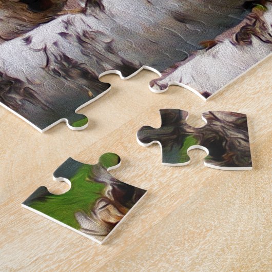 Michigan Birch Trees bij Lake Legpuzzel (Zijkant)