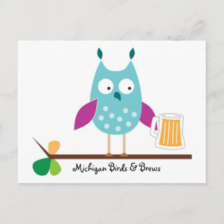 Michigan Birds & Brews Briefkaart