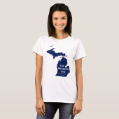 Michigan blauw kleuren in 2024 t-shirt (Voorkant volledig)