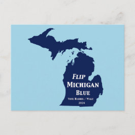 Michigan blauw laten stemmen in 2024 briefkaart
