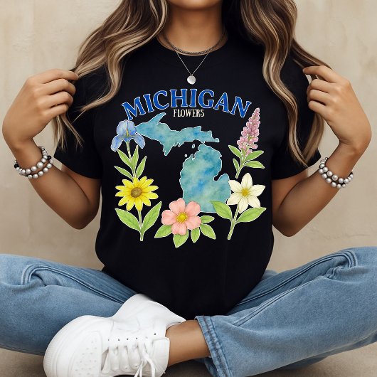 Michigan Bloemen T-Shirt Bloemprint