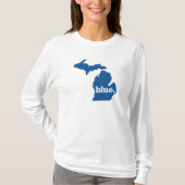 MICHIGAN BLUE STATE T-SHIRT (Voorkant)