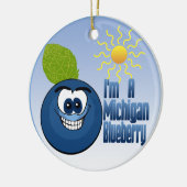 Michigan Blueberry Keramisch Ornament (Links)