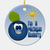Michigan Blueberry Keramisch Ornament (Achterkant)