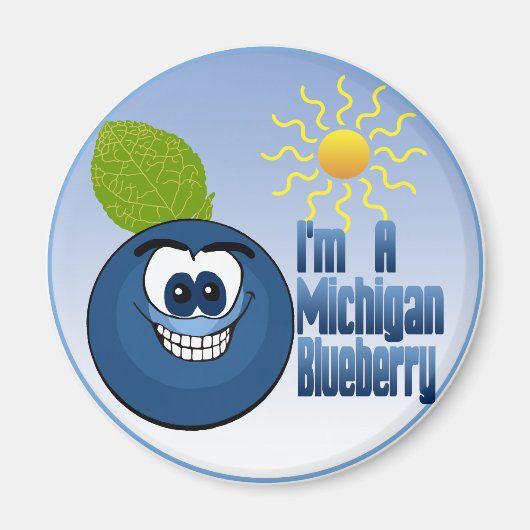 Michigan Blueberry Magneet (Voorkant)