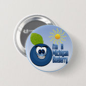 Michigan Blueberry Ronde Button 5,7 Cm (Voorkant /achterkant)