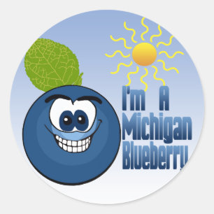 Michigan Blueberry Ronde Sticker
