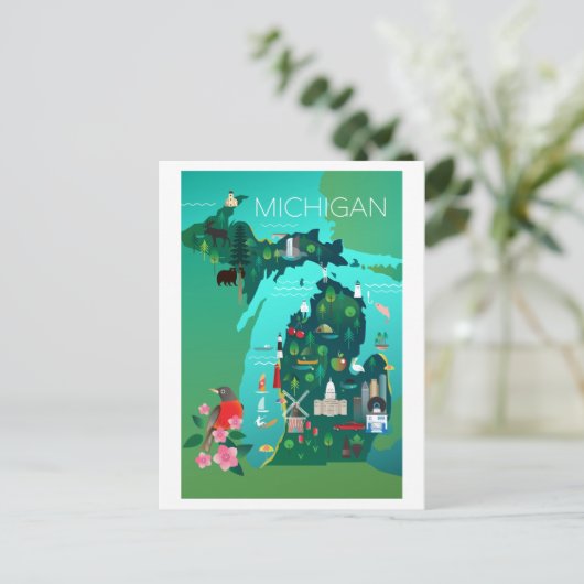 Michigan Briefkaart (Staand voorkant)