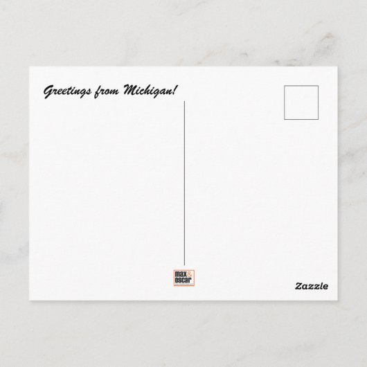 Michigan Briefkaart (Achterkant)