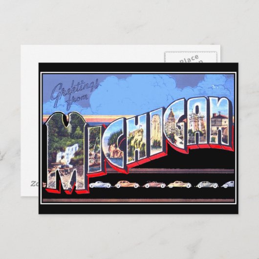 Michigan  Briefkaart (Voorkant / Achterkant)