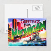 Michigan Briefkaart (Voorkant / Achterkant)