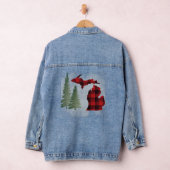 Michigan Buffalo Plaid Denim jas voor dames Jacket (Hangar)