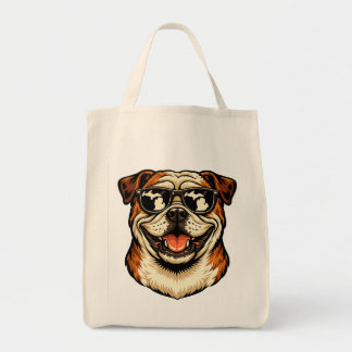 Michigan Bulldog met zonnebril Tote Bag
