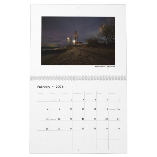 MICHIGAN Calendar Kalender (Feb 2026)