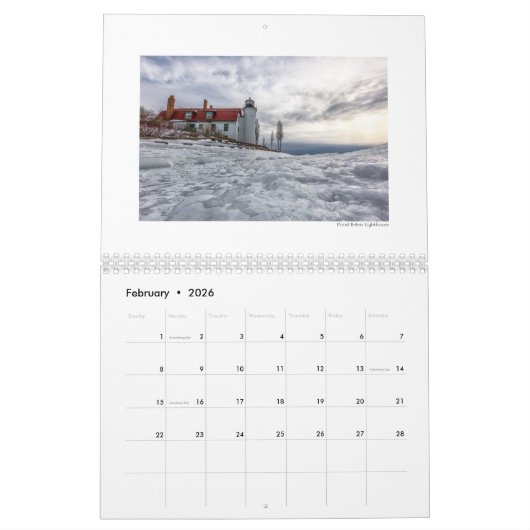 MICHIGAN Calendar Kalender (Feb 2026)