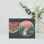 Michigan Camping Adventure Briefkaart (Staand voorkant)