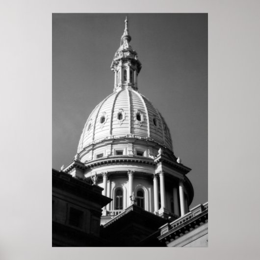 Michigan Capitol Building Poster (Voorkant)