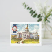 Michigan Capitol met Seal Briefkaart (Staand voorkant)