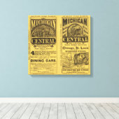 Michigan Central Railroad Canvas Afdruk (Insitu (Houten vloer))