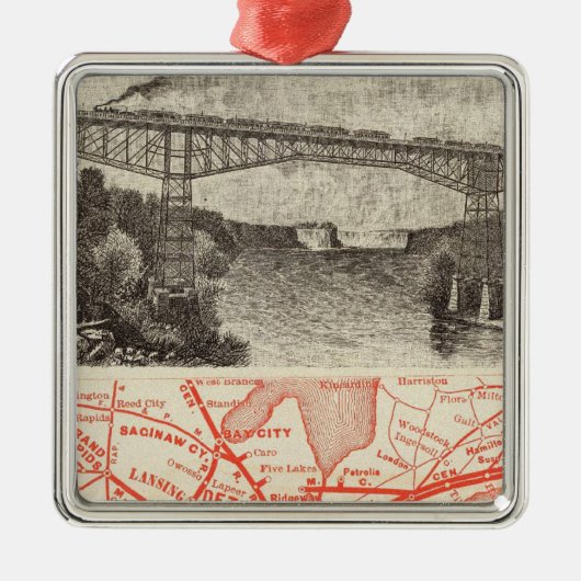 Michigan Central Railroad Metalen Ornament (Voorkant)