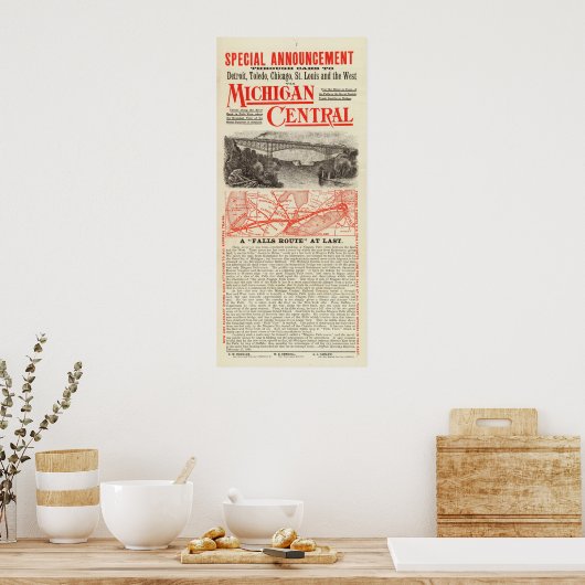 Michigan Central Railroad Poster (Keuken)