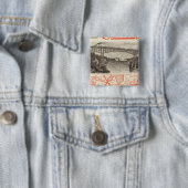 Michigan Central Railroad Vierkante Button 5,1 Cm (In situ)