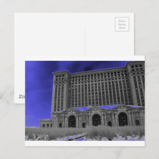 Michigan Central Station, Detroit Briefkaart (Voorkant / Achterkant)