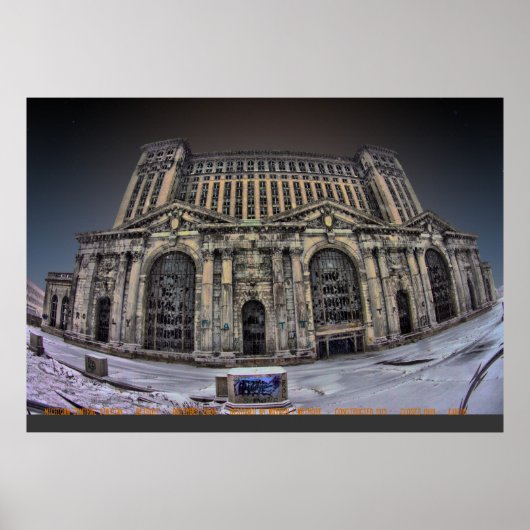 Michigan Central Station, Detroit, december 2008 Poster (Voorkant)
