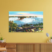 Michigan Central Train Uitzicht van Niagara-Herfst Canvas Afdruk (Insitu (Woonkamer))