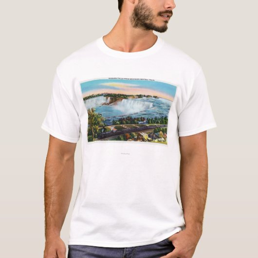 Michigan Central Train Uitzicht van Niagara-Herfst T-shirt (Voorkant)