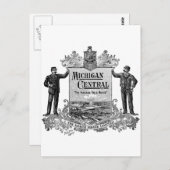  MICHIGAN CENTRALE RAILWEGLOGO BRIEFKAART (Voorkant / Achterkant)