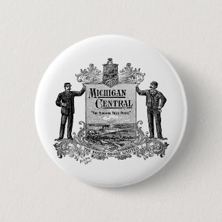 MICHIGAN CENTRALE RAILWEGLOGO RONDE BUTTON 5,7 CM
