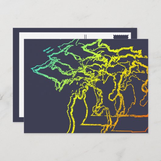 michigan chill blur briefkaart (Voorkant / Achterkant)