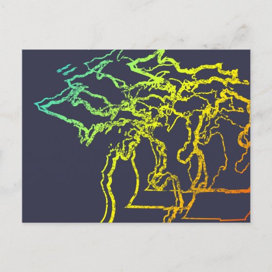 michigan chill blur briefkaart (Voorkant)