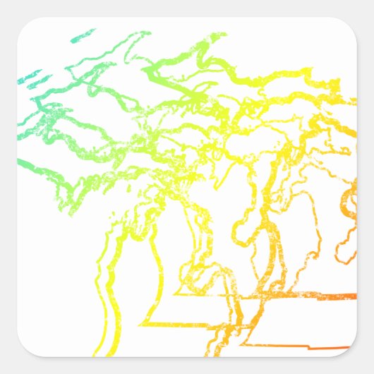 michigan chill blur vierkante sticker (Voorkant)