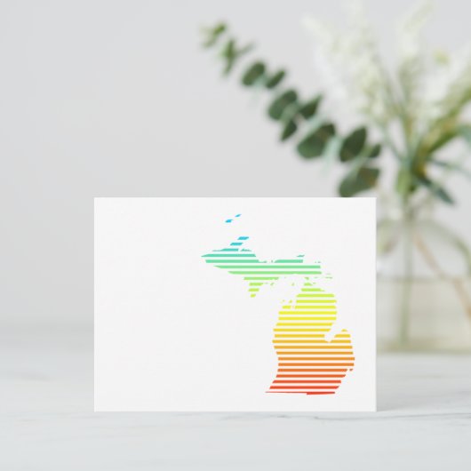michigan chill fade briefkaart (Staand voorkant)