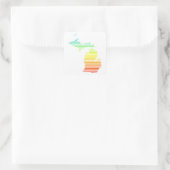 michigan chill fade vierkante sticker (Tas)