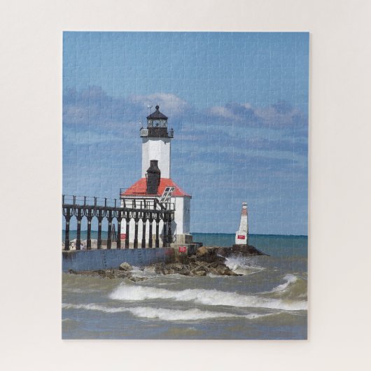Michigan City East Pierhead & Bkw Lights Legpuzzel (Verticaal)