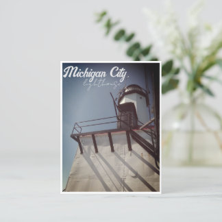 Michigan City in vuurtoren Briefkaart