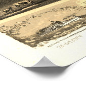 Michigan City Indiana 1868 Antiek Panorama Poster (Hoek)