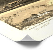 Michigan City Indiana 1869 Antiek Panorama Poster (Hoek)