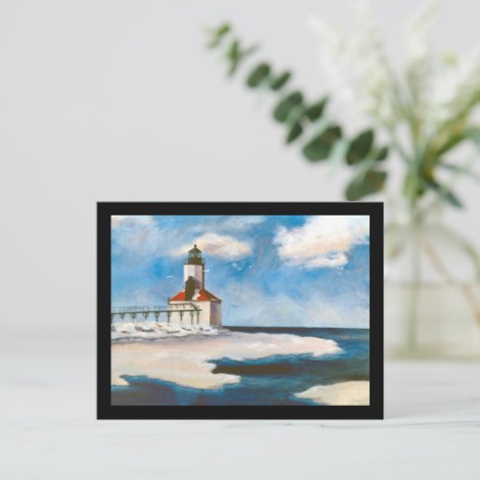 Michigan City Light Briefkaart (Staand voorkant)