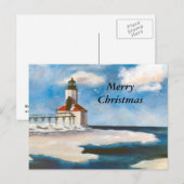 Michigan City Light Vrolijk Kerstfeest Briefkaart (Voorkant / Achterkant)