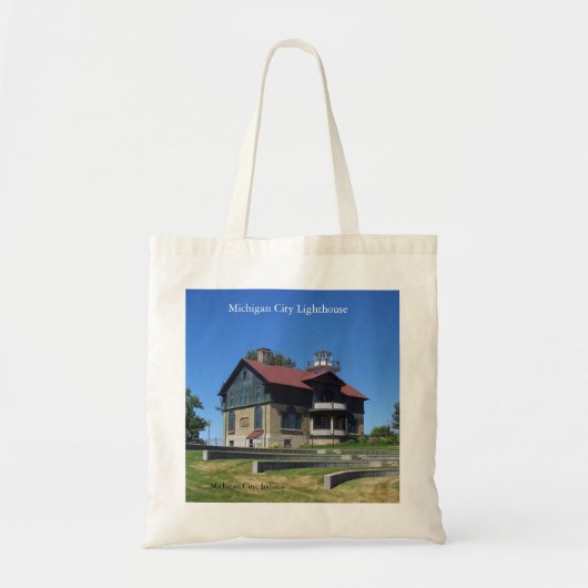 Michigan City Lighthouse canvas tas (Voorkant)