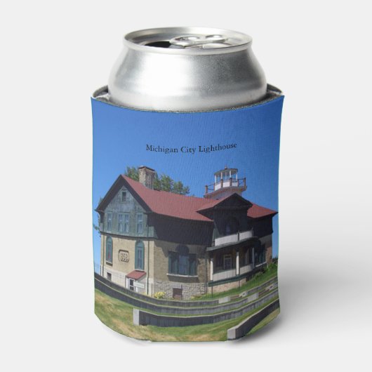 Michigan City Lighthouse koelbox Blikjeskoeler (Blikje Voorkant)