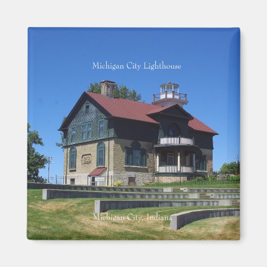 Michigan City Lighthouse magnet (Voorkant)