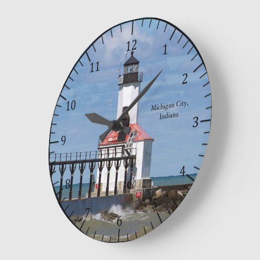 Michigan City Pierhead Light clock Grote Klok (Hoek)