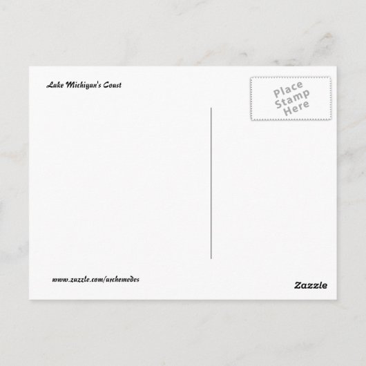 Michigan Coast Briefkaart (Achterkant)