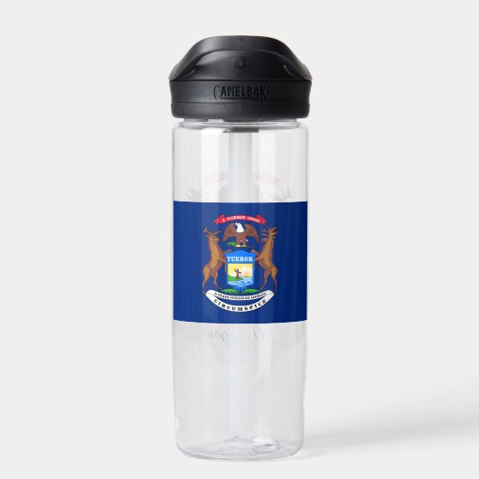 Michigan Coat of Arms, Flag, Michigan Waterfles (Achterkant)
