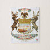 Michigan Coat of Arms Legpuzzel (Verticaal)